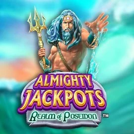 Almighty Jackpots – Realm of Poseidon online game logo by Novomatic on vegasinocasinoo.de