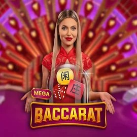 Mega Baccarat logo by Pragmatic Play Vegasino Casino